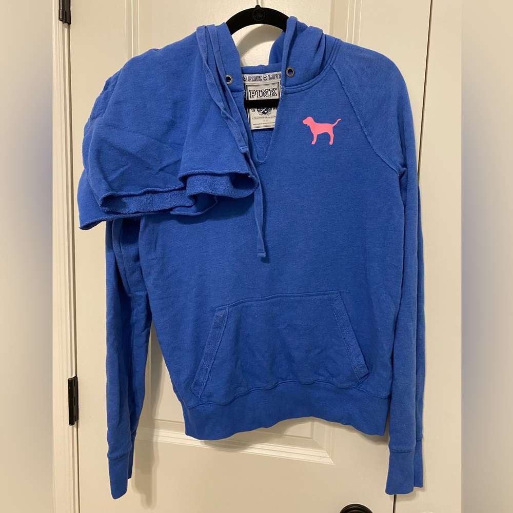 Victoria’s Secret PINK Blue Hoodie and Shorts set Size S